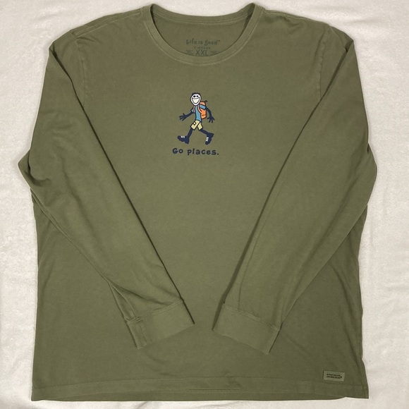 Life is Good Men's Jake Go Places Hike LS Crusher Tee 2XL - Picture 2 of 9
